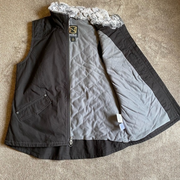 Noble Outfitters Charcoal Gray Zip-Up Vest with High Collar - Picture 5 of 7